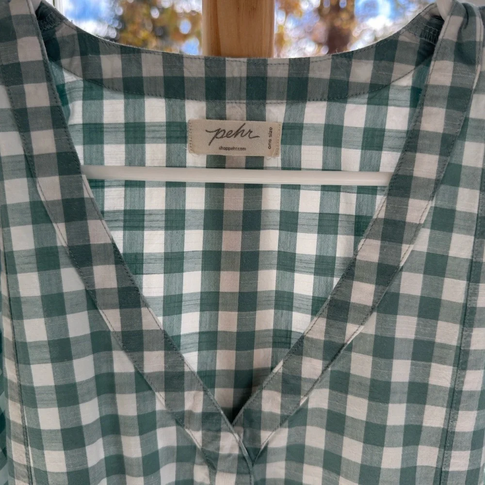 Pehr Gingham Dress Green & White | One Size - Picture 3 of 5